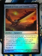 Sword of Feast and Famine FOIL MTG Mirrodin Besieged Mythic Near-Mint x1 OC1