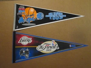 NBA Orlando Magic Vintage 1995 & 2009 The Finals Logo Basketball Pennants - Picture 1 of 1
