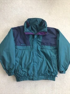 Vtg Columbia Vamoose 3-in-1 Snowboard Ski Jacket Coat Green Navy Mens Sz L EUC - Picture 1 of 14