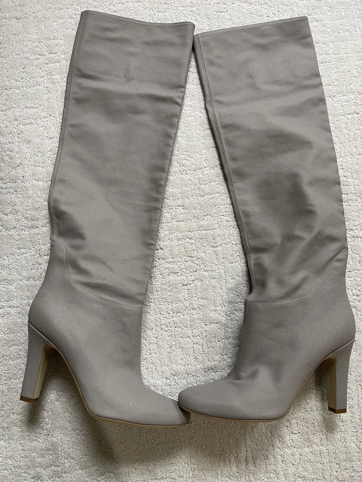 Botas grises STELLA MCCARTNEY hasta la rodilla material vegano talla 40 1/2 Foto 1 de 4