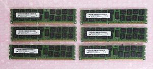 Lot of 6 Micron 16GB 2Rx4 PC3L-10600R DDR3 1333MHz DDR3 Memory Server RAM ~ 96GB - Picture 1 of 3