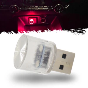 Mini USB LED Car Light Interior Mood Neon Atmosphere Ambient Lamp Wireless / Red - Picture 1 of 7