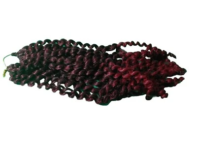 Peluca sintética cabello trenzado ganchillo retorcido WATERWAVE 12" negro cobre rojo Foto 1 de 4