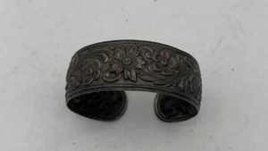 S. Kirk & Son Vintage Repousse Sterlingsilber Manschette Armband Blumenmuster 30 Gramm - Bild 1 von 12