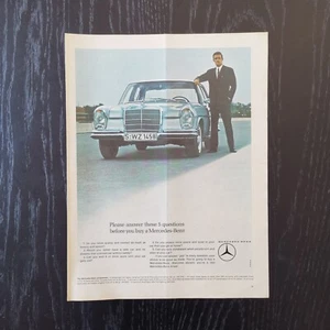 1966 Mercedes - Original AD 27x34 Vintage Werbung - Bild 1 von 1