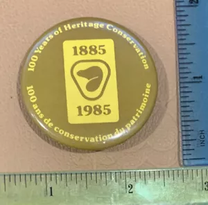 Heritage Conservations Beaver Pin Button Pinback 1.75" - Picture 1 of 2