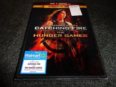 THE HUNGER GAMES CATCHING FIRE--LENTICULAR COVER-Jen Lawrence Double Feature DVD - Image 1 of 4