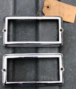 1949 Plymouth NOS MOPAR PAIR Park Light Lamp Housing Bezels - Bild 1 von 4