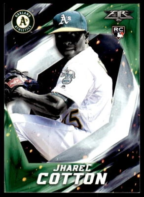 2017 Topps Fire #81 Jharel Cotton Oakland Athletics RC Baseball - Image 1 of 2