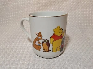 Vintage Walt Disney Productions Winnie The Pooh Coffee Mug Cup Gold Rim Japan - Picture 1 of 9