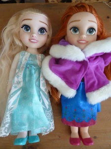 Disney Jakks Pacific 14 Zoll Kleinkind Puppen Anna und Elsa Frozen - Bild 1 von 9