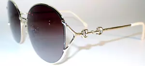 GUCCI GG1017SK 003 SUNGLASSES GOLD FRAME BROWN LENS 145 58 - 18 - Picture 1 of 4