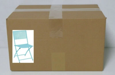 greemotion Klappstuhl Mykonos 2er-Set Türkis-Blau Gartenstuhl Metall mit Macke ! - Bild 1 von 3