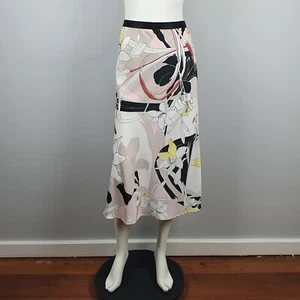 Target Preview Size 12 A Line Midi Skirt Pull On Lined Floral Pastels Women BNWT - Picture 1 of 11
