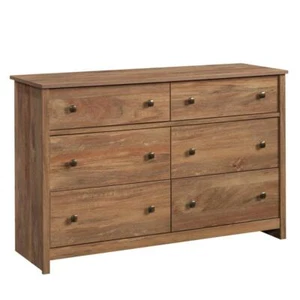 SAUDER Dresser 32.677" H X 50.551" W, 6 Drawers Engineered Wood Sindoori Mango - Picture 1 of 9