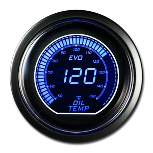 Medidor digital de temperatura de aceite EVO 52 mm 2-1/16" 50 ~ 150 °C azul y rojo LCD - Imagen 1 de 9