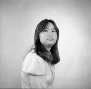 Vintage Negative B&W Med Format 1970's Yearbook Photo Teen Girl Student #221 - Picture 1 of 1