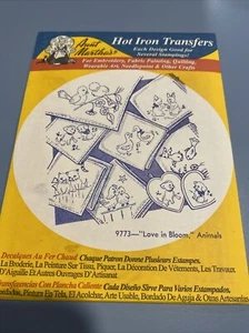 Aunt Marthas 9773- Love In Bloom Animals Embroidery Transfer Pattern - Picture 1 of 2