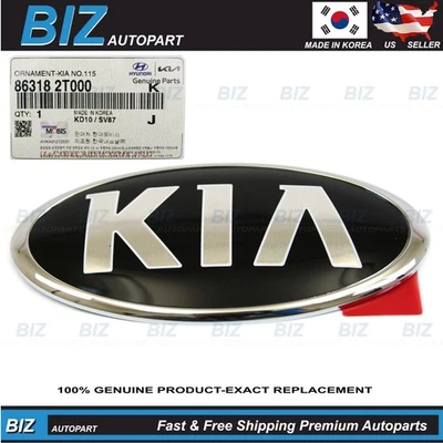 Genuine Kia Logo Emblem for 2013-2023 KIA Cadenza Forte5 Optima Rio 86318-2T000 - Image 1 of 4