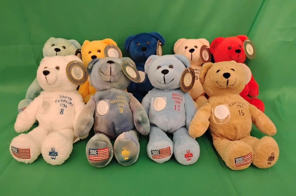 ¡Lote de 9 osos monedas de cuarto de dólar del estado de tesoros limitados!  ENVÍO GRATIS  Foto 1 de 4