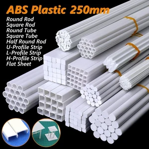 ABS Styrene Plastic Tube Strip Round/Square/Angle Rod Sheet Building Model DIY - Picture 1 of 23