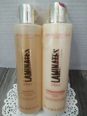 N.O.S. Sebastian Laminates Sheer Shampoo Cleanser & Conditioner  8.5oz (2PK) - Image 1 of 4