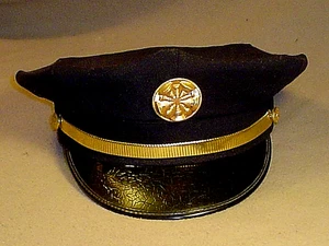 CAPPELLO BERRETTO VINTAGE ANNI 50 WENTWORTH CAPO VIGILI DEL FUOCO VIGILI DEL FUOCO CAPO - Foto 1 di 7