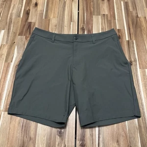 Lululemon Herrenshorts 36 grün Chino vorne flach Commission Golf 9" Schrittlänge - Bild 1 von 6
