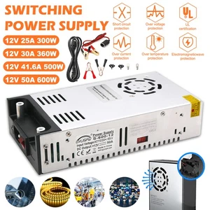 AC 110V-220V TO DC 12V-25A to 50A Switching Power Supply Adapter for LED Strip - Picture 1 of 15