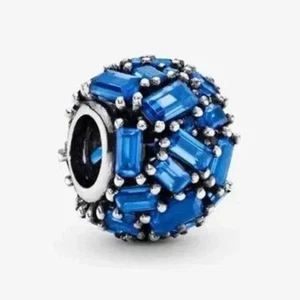 1 Original Pandora Blauer Eiswürfel Baguette CZ Charm 797746NSBL - Bild 1 von 7