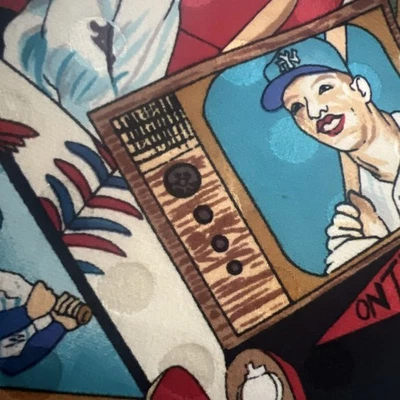 ВИНТАЖНЫЙ ШЕЛКОВЫЙ ГАЛСТУК NICOLE MILLER ВЫСШАЯ ЛИГА БЕЙСБОЛЬНАЯ КОЛЛЕКЦИЯ ПЕЧАТЬ 1991 - Изображение 1 из 3