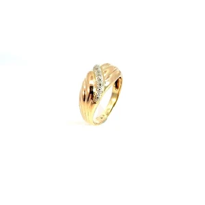 Ring Gelbgold 585 / 14 Karat mit Diamanten Gr. 56 Nr. 5407 - Bild 1 von 5