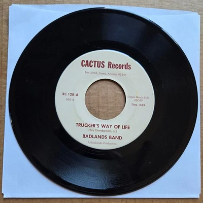 BADLANDS BAND Truckers Way Of Life RARE COUNTRY ROCK 45 7" Record Vinyl Records - Image 1 of 2