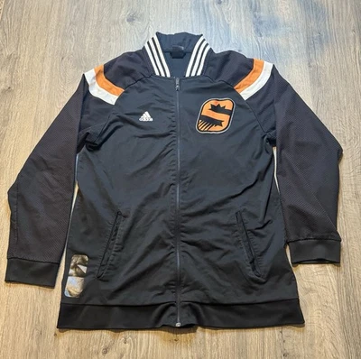 Adidas Phoenix Suns NBA Full Zip Track Jacket Mens Black Orange White Basketball - Image 1 of 4