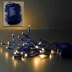 5er Set LED Lichterkette 24er Warmweiß Timerfunktion & 8 Memory Funktion IP44 - Bild 1 von 3