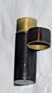 Louis d'Or Türröhre Münze 20 FR Gold Leder & Messing Antik Coin Holder Case - Bild 1 von 3