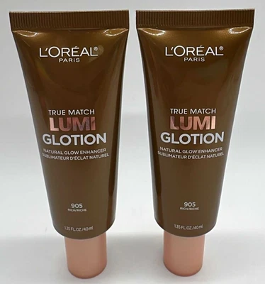 2PK L'Oreal True Match Lumi Glotion ~ 905 Rich ~ 1.35 FL OZ ~ NEW ~ FAST SHIP - Image 1 of 2