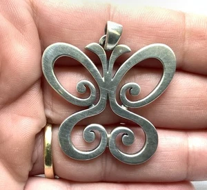 James Avery Retired 925 Sterling Silver Large Butterfly Pendant - Picture 1 of 8