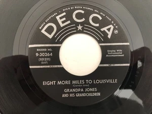 '57 Rockabilly Bopper 45 Grandpa Jones Eight More Miles To Louisville DECCA Hear - Bild 1 von 2
