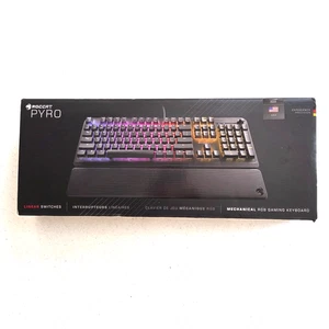 ROCCAT Pyro RGB Mechanische Gaming Tastatur Schwarz USB Handballenauflage Komplett Getestet LN - Bild 1 von 8