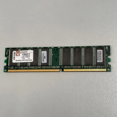 Kingston 1GB DDR1 RAM PC-2700 333MHz CL2.5 2.5V non-ECC DIMM KTM8854/1G 41P6812 - Image 1 of 4