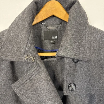 CHAQUETA ABRIGO MUJER 1X MEZCLA LANA CINTURÓN BOTÓN GRIS Foto 1 de 4