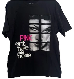 T-Shirt P!NK PINK Alecia Moore "Can't take me home" M Unisex Nera Ufficiale Nuova - Foto 1 di 10