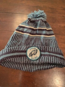 Philadelphia Eagles New Era knit POM Rare hat beanie NEW Tags On Field Beautiful - Picture 1 of 5
