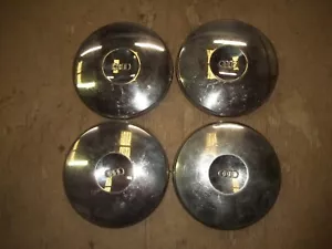 Audi Hubcap Rim Wheel Lug Cover Center Hub Cap 8 1/2" OEM USED SET 4 - Picture 1 of 24