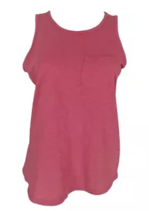 Sonoma Women's Size S Burgubdy Knit Tank Top Scoop Neck Front Pocket New - Picture 1 of 6