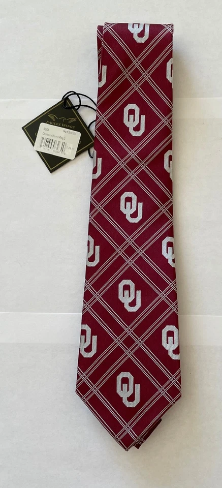 Corbata de 3 1/2" de ancho NCAA Oklahoma Sooners 100 % poliéster Foto 1 de 1