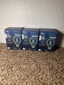 New Cree Lighting Connected Max Smart Led Filament Globe Bulb 3 Pack - Picture 1 of 8