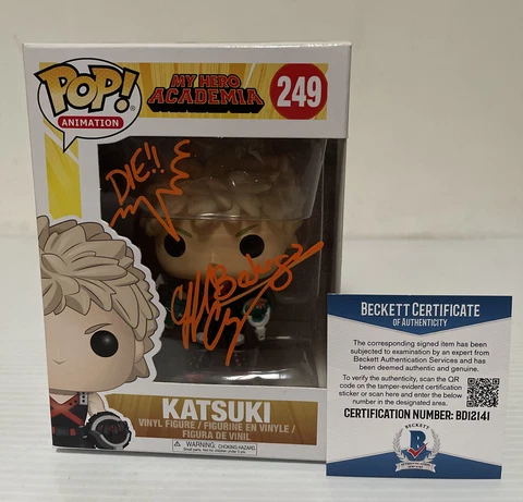 Clifford Chapin Signed Katsuki Bakugo 249 My HERO ACADEMIA Funko Pop BECKETT 11 Cover