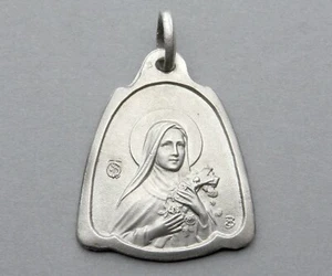 Santa Teresa di Lisieux. Antico ciondolo religioso. Medaglia francese. Francia. - Foto 1 di 3